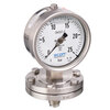 Membrane pressure gauge Type 1465 stainless steel/safety glass R100 measuring range 0 - 4 bar proces connection stainless steel 1/2" BSPP